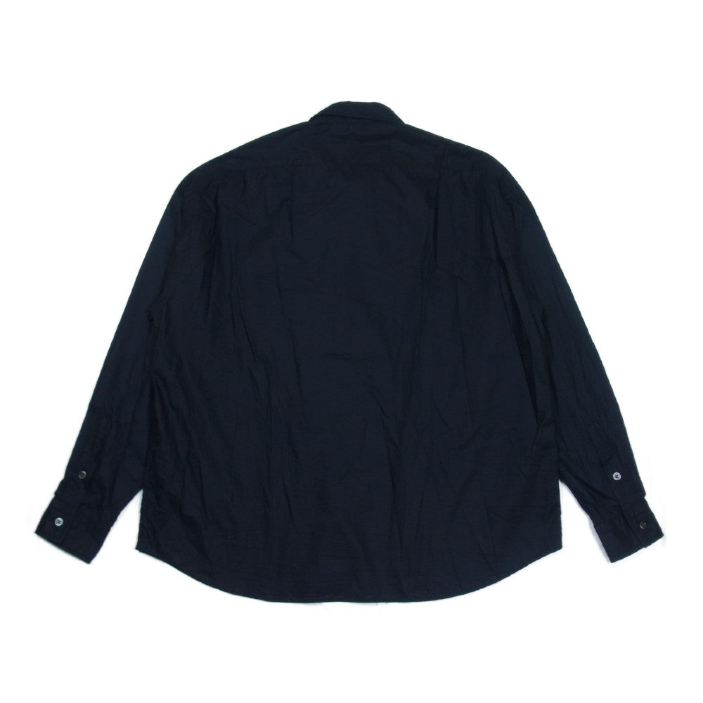 PORTER CLASSIC ポータークラシック ROLL UP MICRO TWILL SHIRT ロールアップ マイクロ ツイル 長袖 シャツ ブラック系 M【中古】