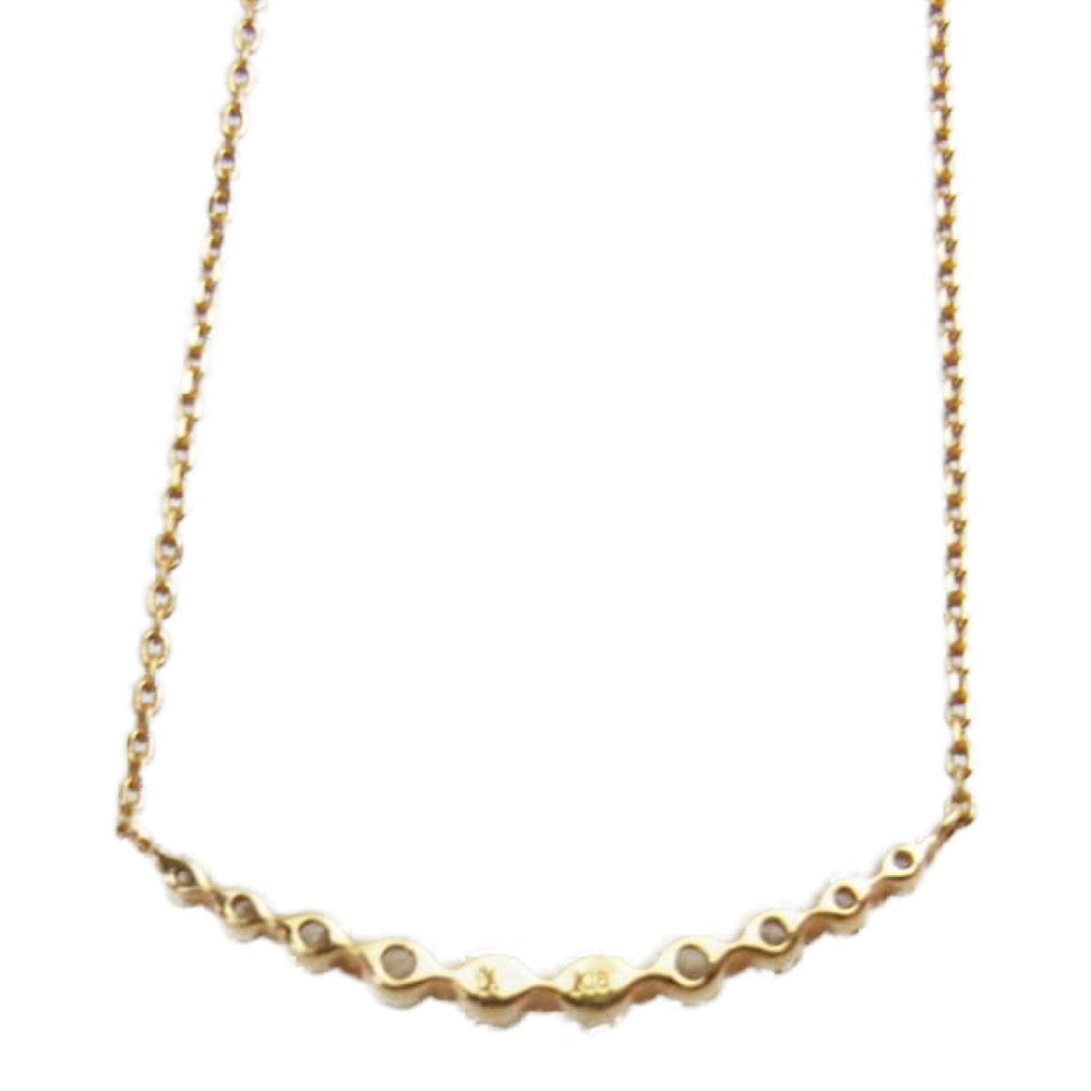 ヴァンドーム青山 K18 ダイヤ ダイア 10P リュールネックレス ゴールド系【中古】