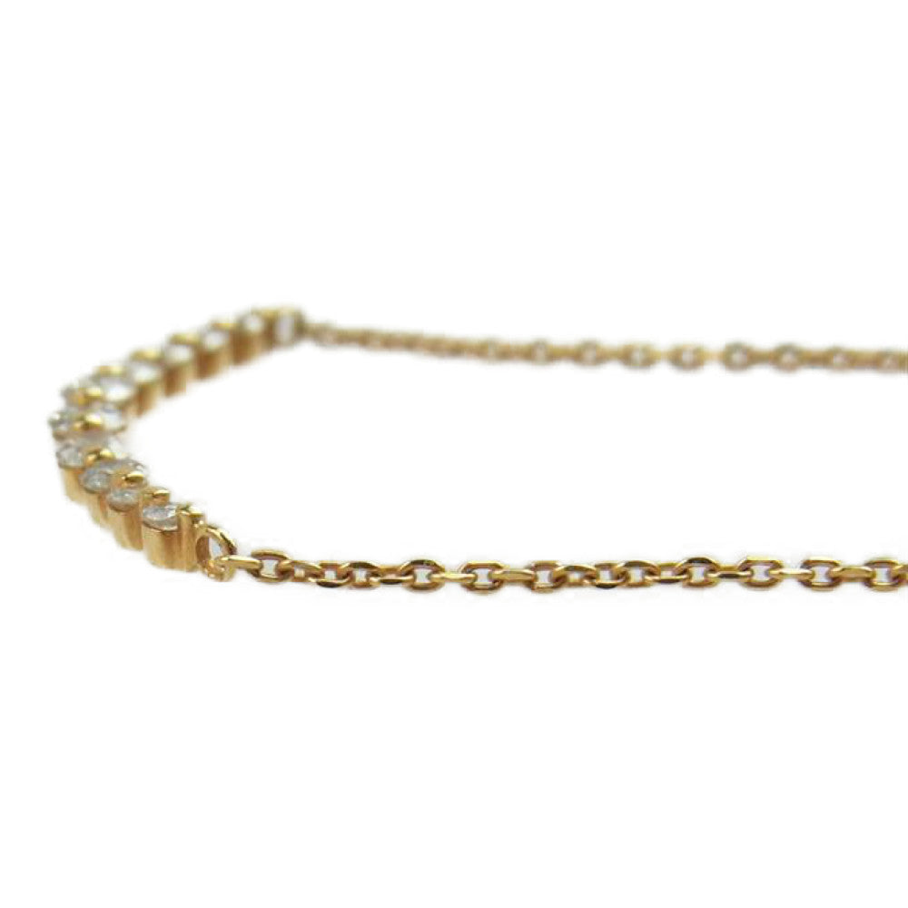 ヴァンドーム青山 K18 ダイヤ ダイア 10P リュールネックレス ゴールド系【中古】