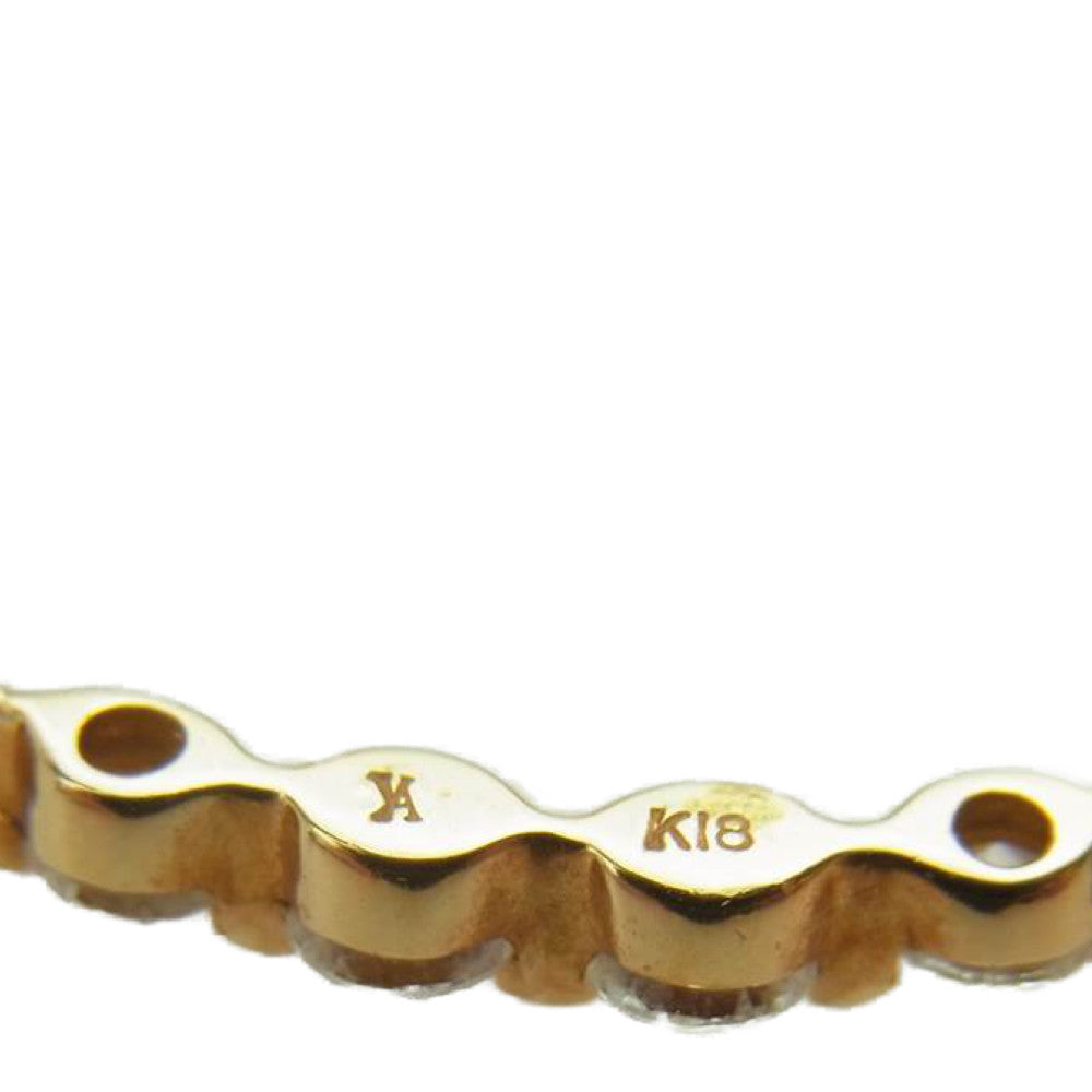 ヴァンドーム青山 K18 ダイヤ ダイア 10P リュールネックレス ゴールド系【中古】