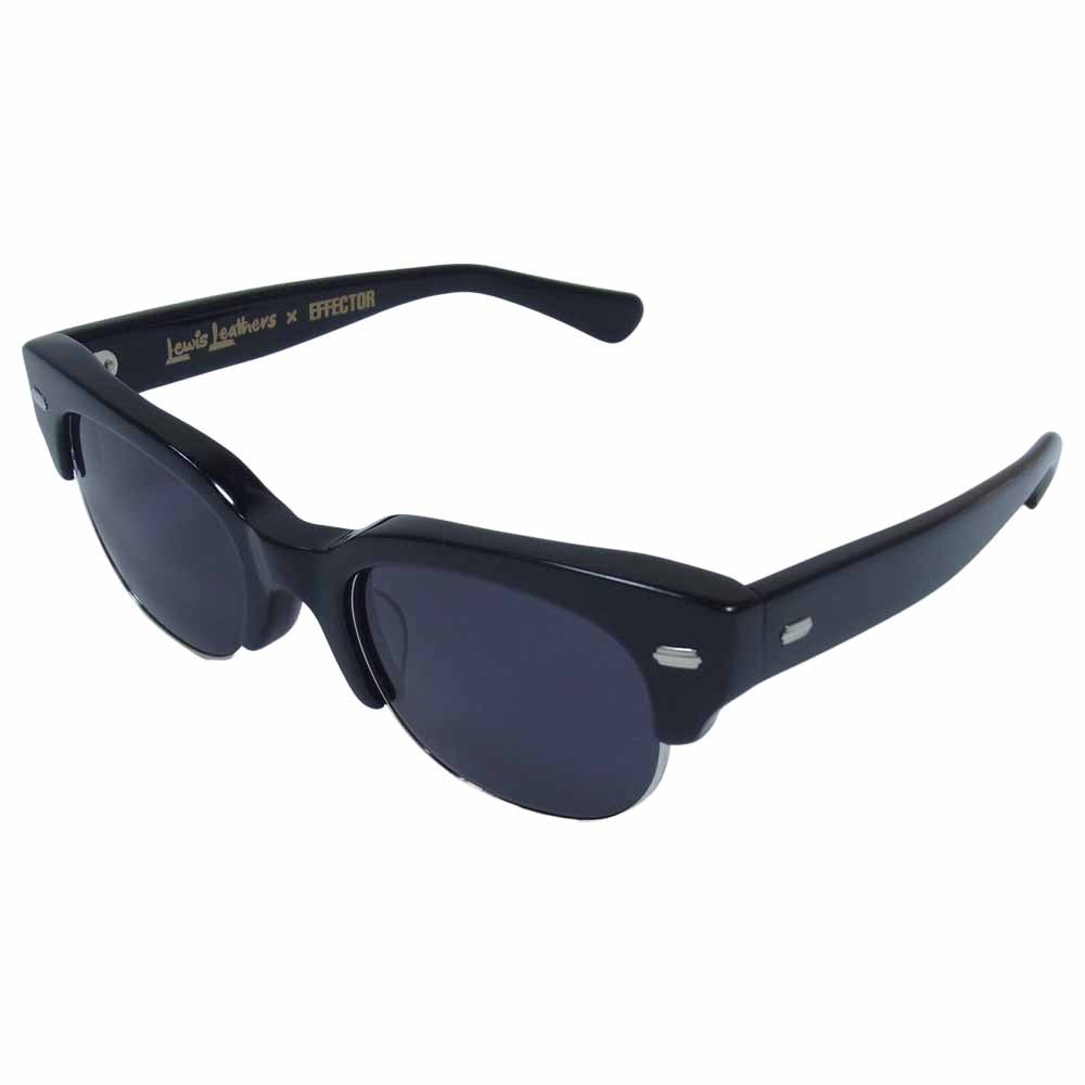 Lewis Leathers ルイスレザー × EFFECTOR エフェクター BUD GANZ バッドギャンズ サングラス アイウェア 眼鏡 ブラック系【美品】【中古】