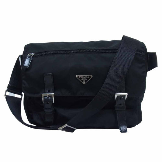 PRADA プラダ BT0172 V44 VELA SPORT ナイロン ショルダー バッグ ブラック系【中古】