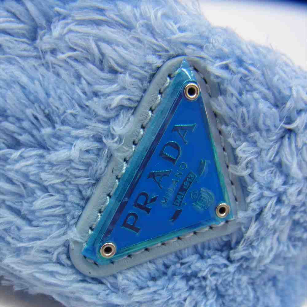 PRADA プラダ 1NE515_2DXO_F0D4O Re-Edition 2000 ロゴ テリー ミニ バッグ ライトブルー系【新古品】【未使用】【中古】