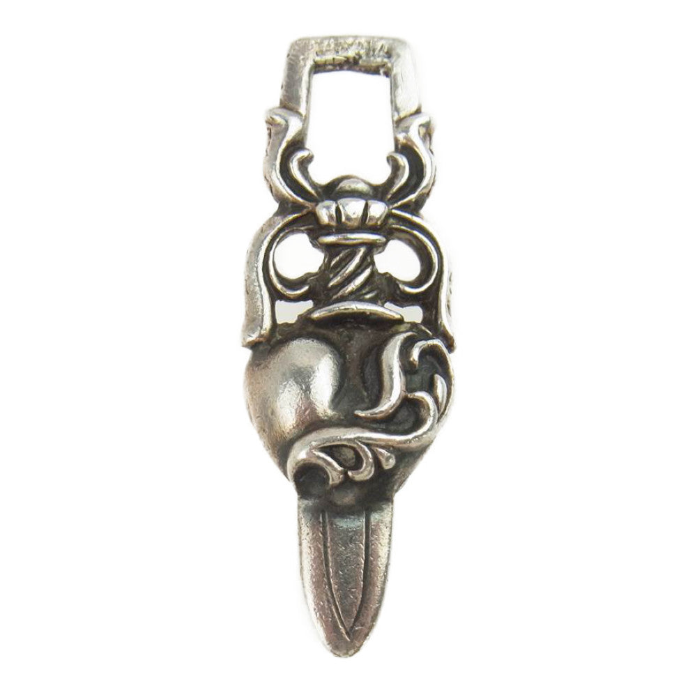CHROME HEARTS クロムハーツ（原本無） ハート ダガー チャーム ペンダント  シルバー系【中古】