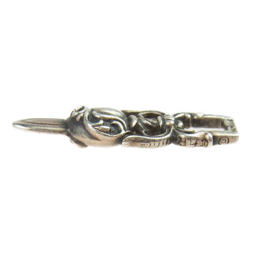 CHROME HEARTS クロムハーツ（原本無） ハート ダガー チャーム ペンダント  シルバー系【中古】