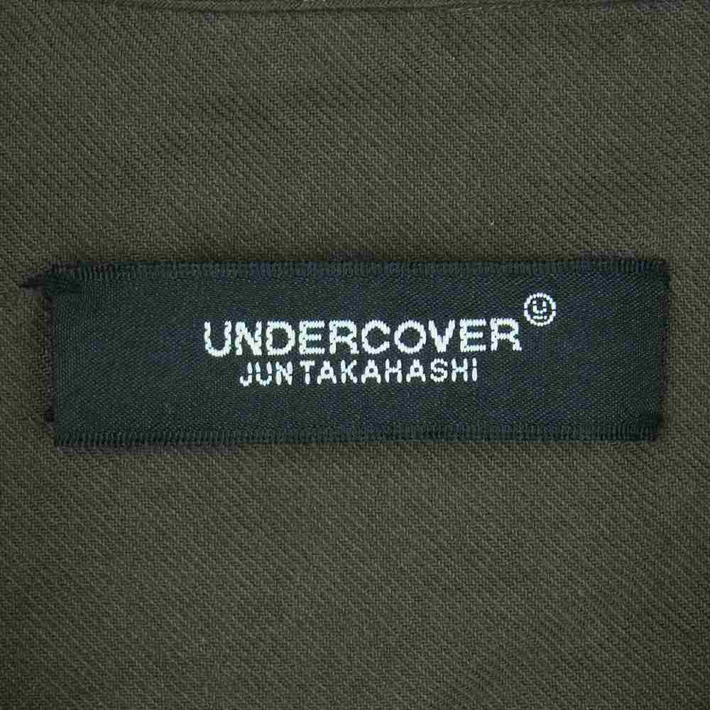UNDERCOVER アンダーカバー UC1A4411-2 OVERSIZED VACATION SHIRT オーバーサイズ オープンカラー バケーション 半袖 シャツ カーキ系 4【中古】