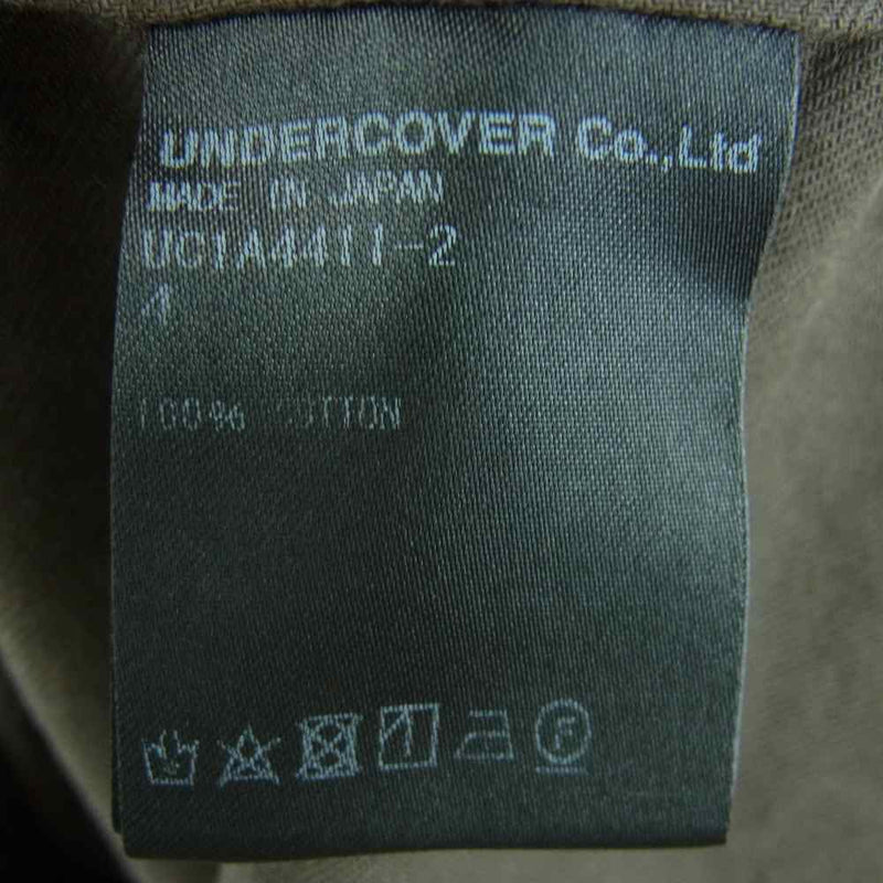 UNDERCOVER アンダーカバー UC1A4411-2 OVERSIZED VACATION SHIRT オーバーサイズ オープンカラー バケーション 半袖 シャツ カーキ系 4【中古】