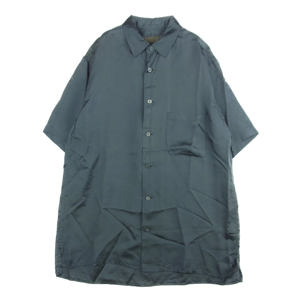 Yohji Yamamoto ヨウジヤマモト YA-B37-256 Y's BANG ON! ワイズバングオン! No.37 キュプラツイル 半袖 シャツ グレー系 2【美品】【中古】