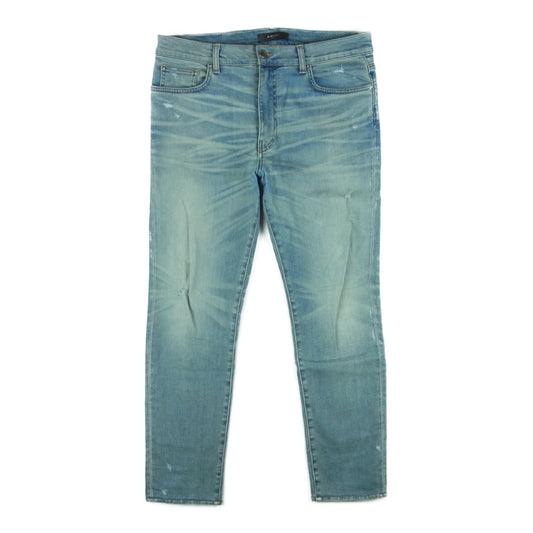アミリ ダメージ加工 ストレッチ デニム パンツ コットン アメリカ製 インディゴブルー系 36【中古】