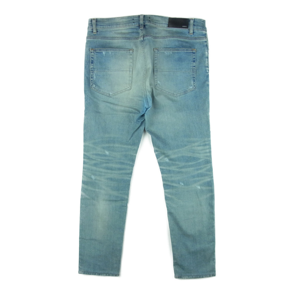 アミリ ダメージ加工 ストレッチ デニム パンツ コットン アメリカ製 インディゴブルー系 36【中古】