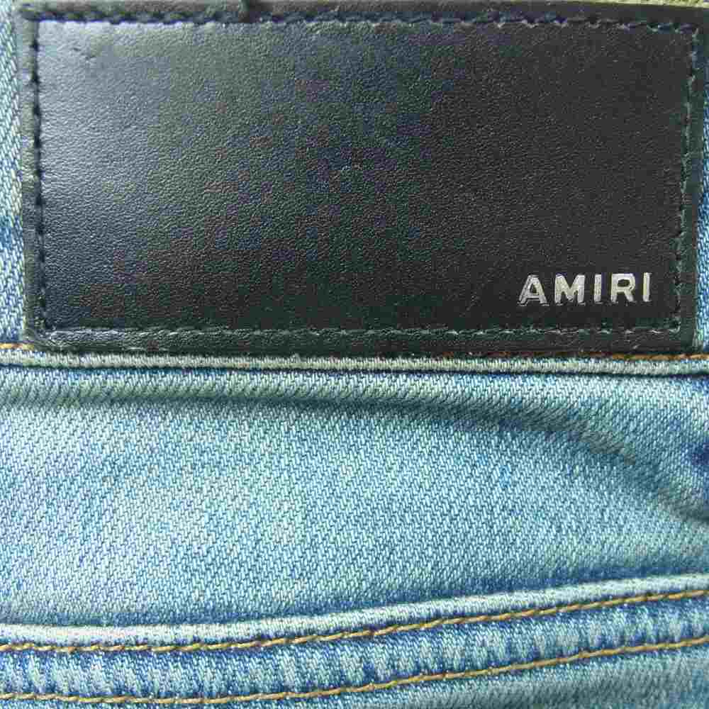 アミリ ダメージ加工 ストレッチ デニム パンツ コットン アメリカ製 インディゴブルー系 36【中古】
