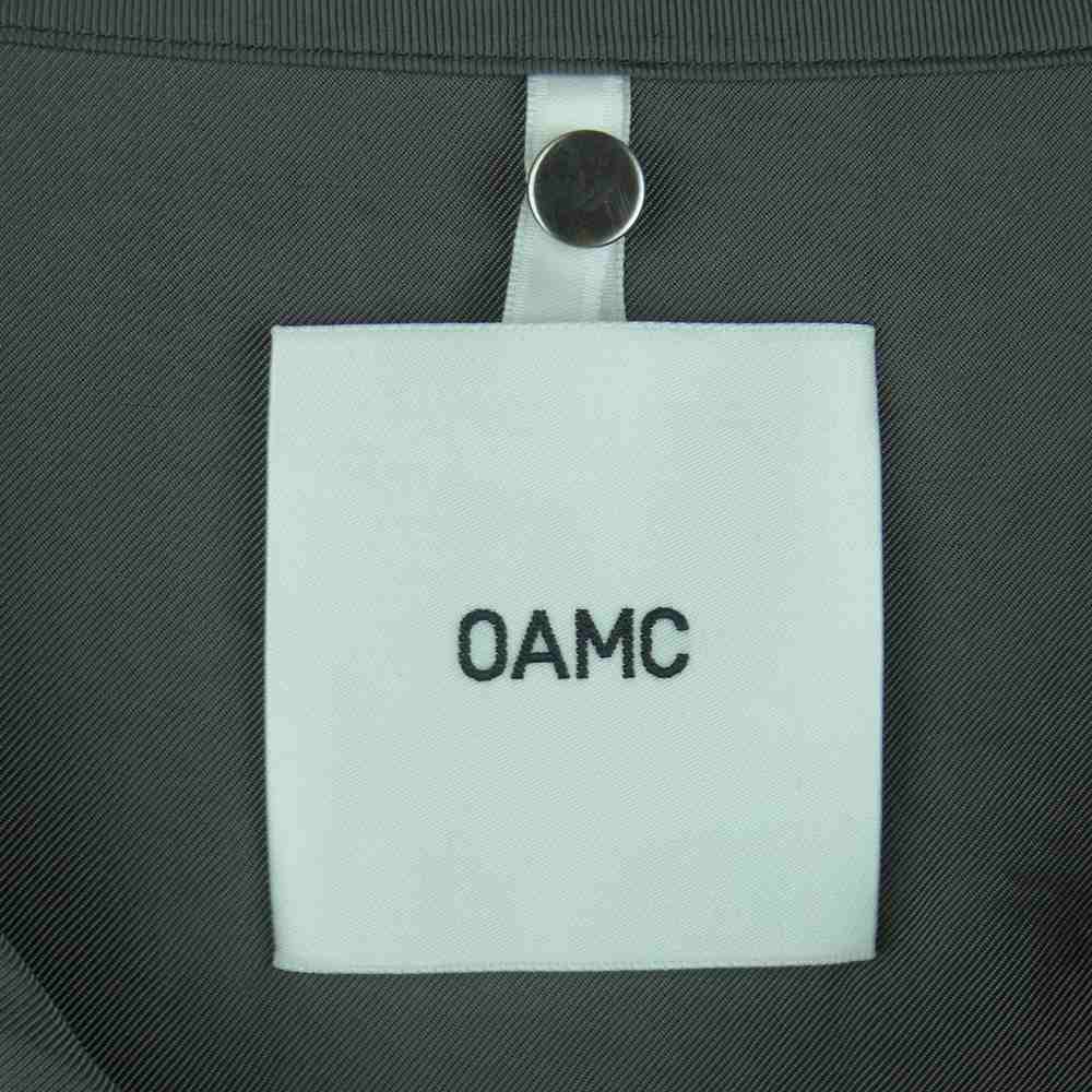 オーエーエムシー OAMQ602260 OQ390500 国内正規品 レーヨン混 ノーカラー 半袖 ベースボール シャツ グレー系 S【美品】【中古】