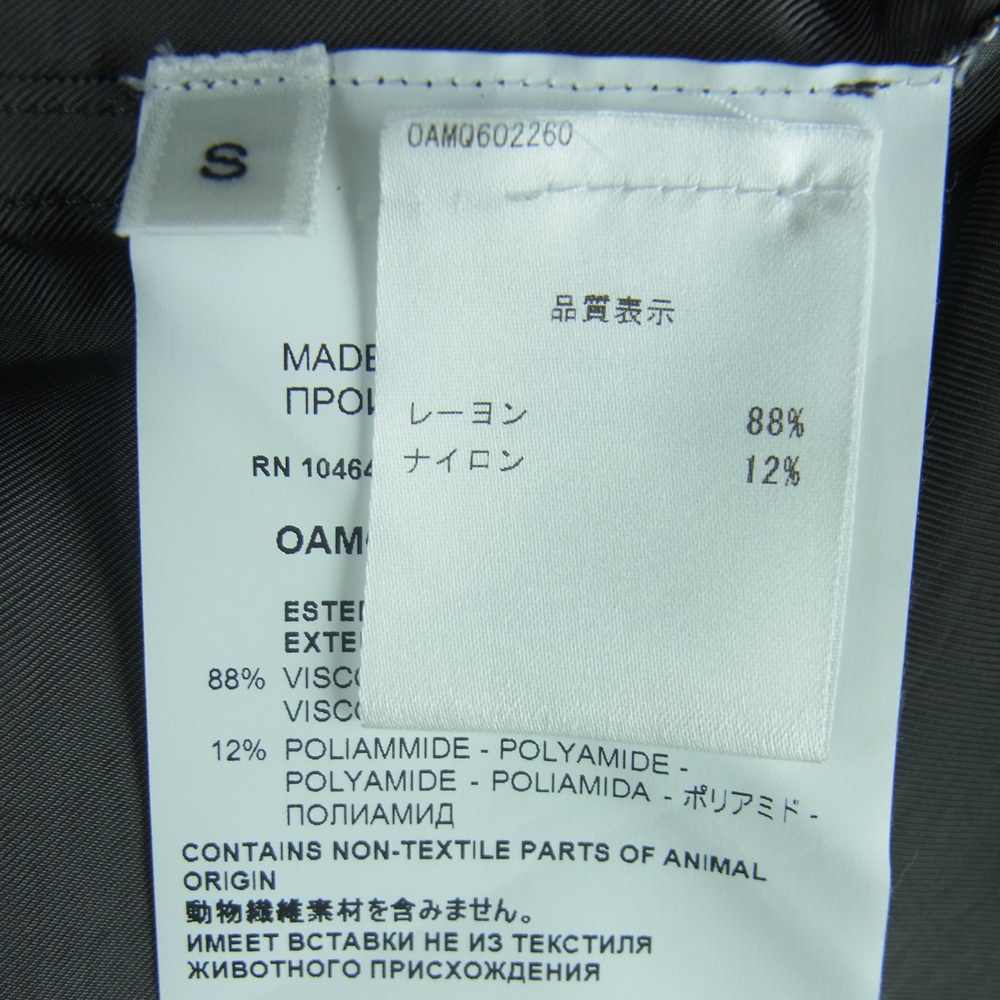 オーエーエムシー OAMQ602260 OQ390500 国内正規品 レーヨン混 ノーカラー 半袖 ベースボール シャツ グレー系 S【美品】【中古】