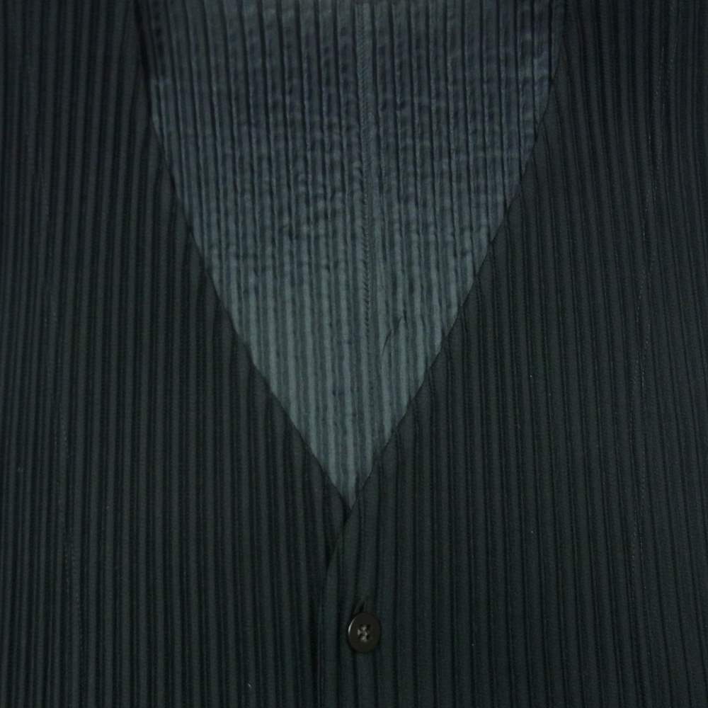 ISSEY MIYAKE イッセイミヤケ HP55JE004 HOMME PLISSE オムプリッセ プリーツ加工 ベスト ブラック系 3【美品】【中古】