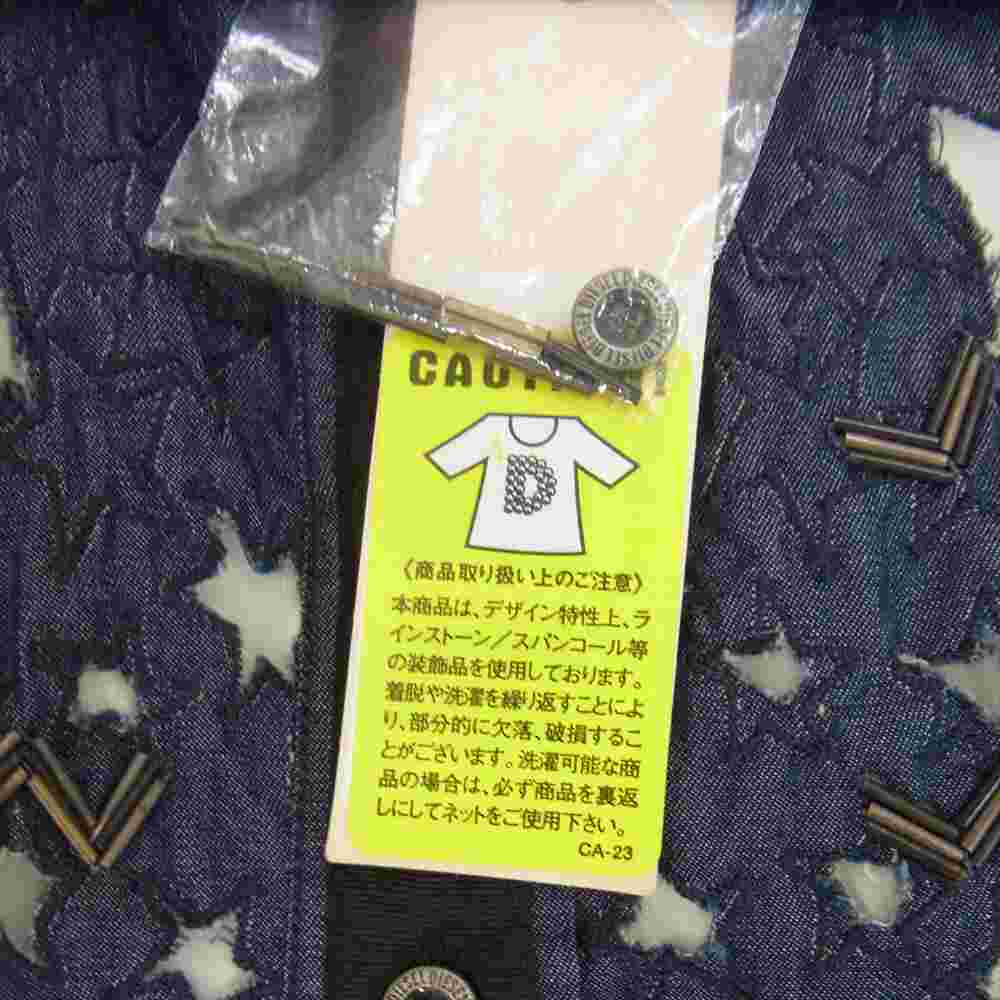 DIESEL ディーゼル スター ノースリーブ シャツ ワンピース ネイビー系 サイズ表記無【中古】