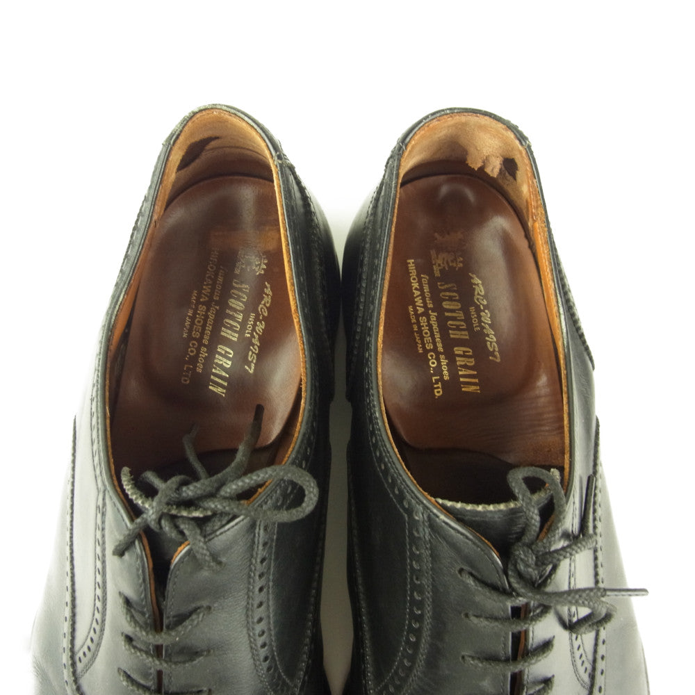 SCOTCH GRAIN スコッチグレイン 920 オデッサII 2 セミブローグ レザー ビジネスシューズ ブラック系 26【中古】