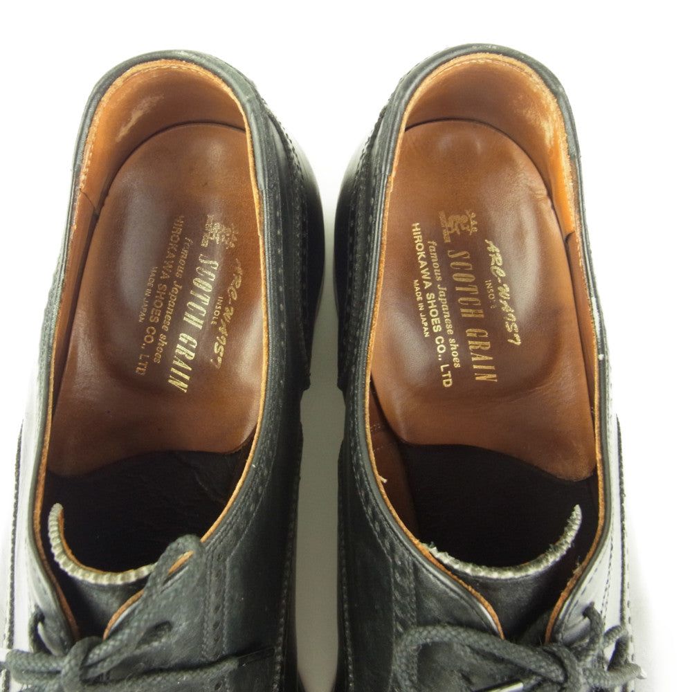 SCOTCH GRAIN スコッチグレイン 920 オデッサII 2 セミブローグ レザー ビジネスシューズ ブラック系 26【中古】