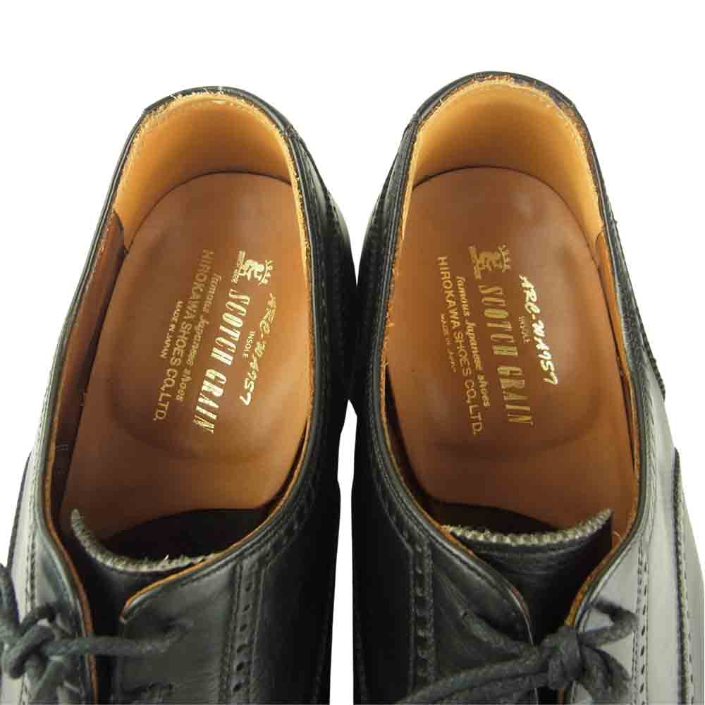 SCOTCH GRAIN スコッチグレイン 920 オデッサII 2 セミブローグ レザー ビジネスシューズ ブラック系 26【中古】
