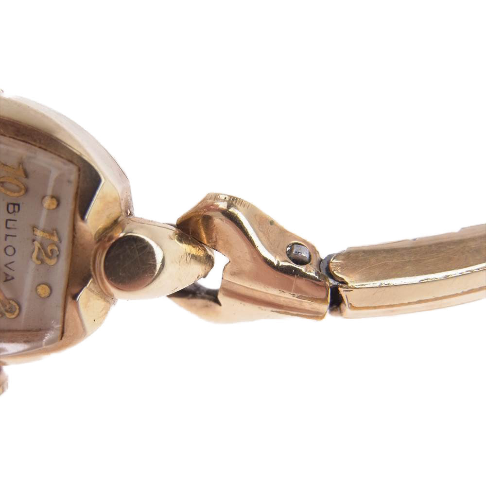 BULOVA ブローバ 14K 手巻き アンティーク ウォッチ 腕時計 ゴールド系【中古】