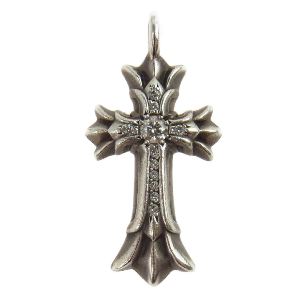 CHROME HEARTS クロムハーツ（原本無） DBL CH CRSP DMND ダブルCH クロス アフター パヴェ ダイヤ ペンダントトップ【中古】