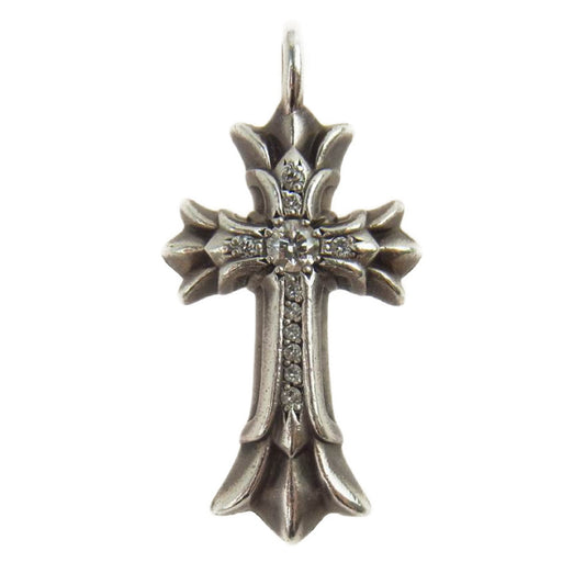 CHROME HEARTS クロムハーツ（原本無） DBL CH CRSP DMND ダブルCH クロス アフター パヴェ ダイヤ ペンダントトップ【中古】