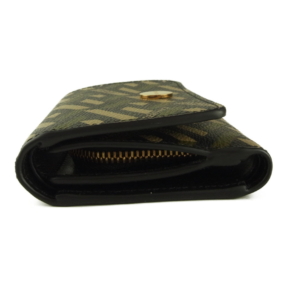 VERSACE ヴェルサーチ 1002243 1A01444 5B15V ラ グレカ シグネチャー 三つ折り コンパクト ウォレット ブラック系【新古品】【未使用】【中古】