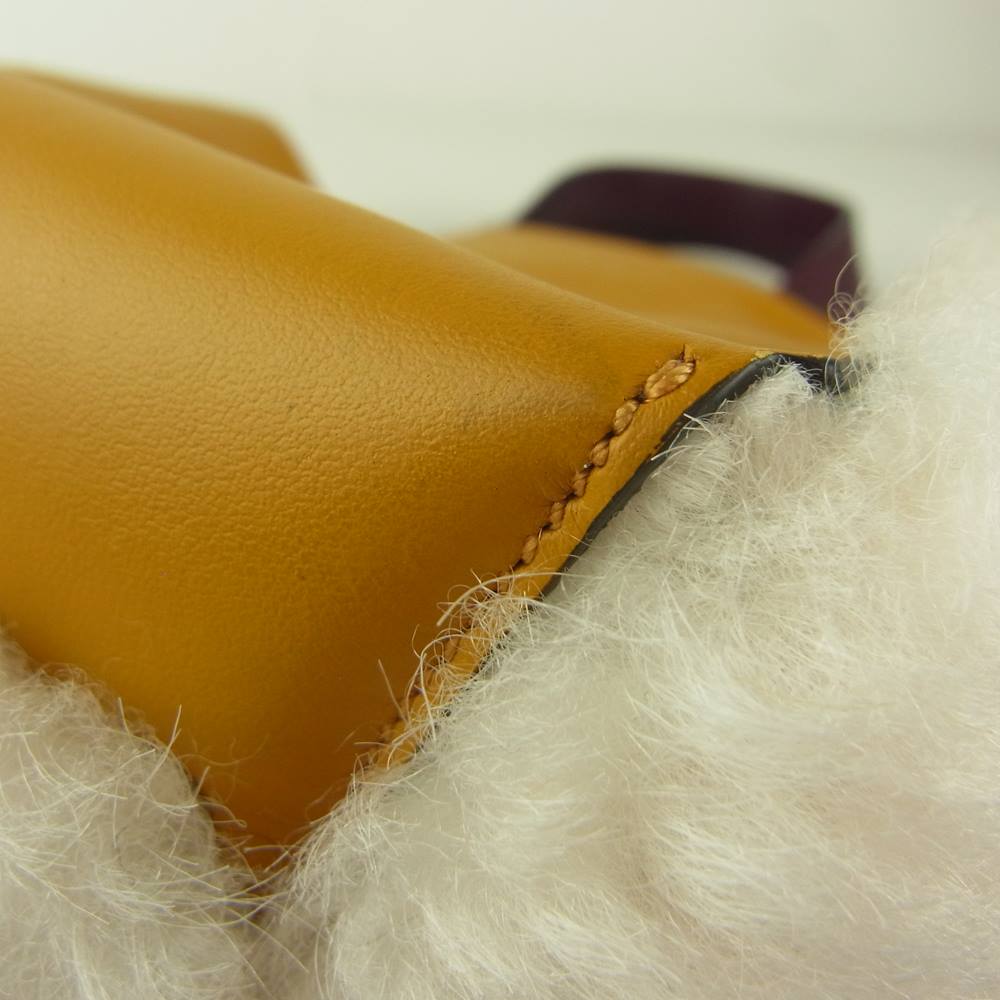 MARNI マルニ SHMP0040Q2 ムートン レザー ボア 2WAY ショルダー ハンド バッグ ベージュ系 ホワイト系【美品】【中古】