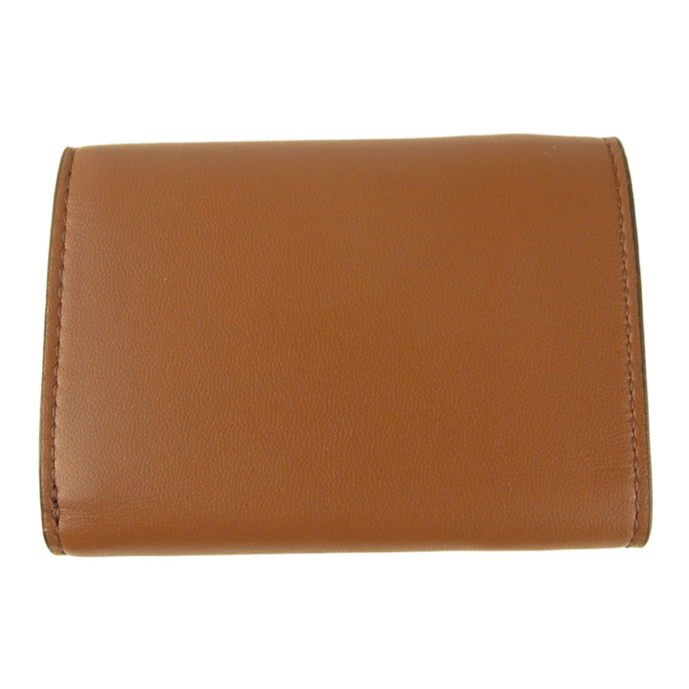 FENDI フェンディ 8M0395 AAJD F1B15 BAGUETTE バゲット  三つ折り レザー ミニ ウォレット 財布 ブラウン系【新古品】【未使用】【中古】