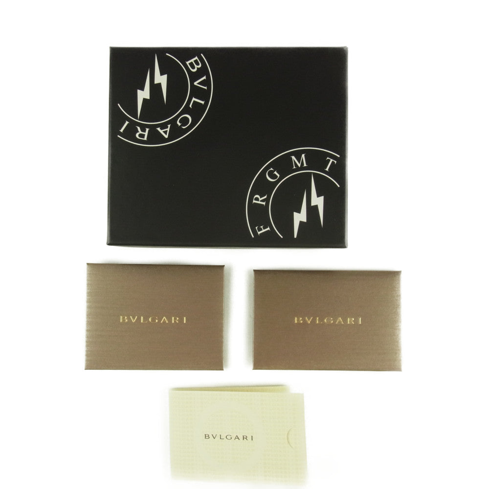 BVLGARI ブルガリ 288573 fragment フラグメント 名刺入れ カードケース ベージュ系【中古】