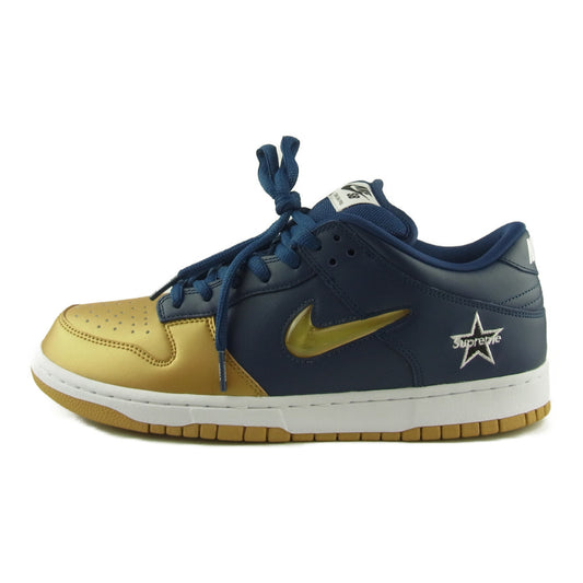 Supreme シュプリーム 19AW CK3480-700 SB DUNK LOW OG QS METALLIC GOLD ダンク ロー オリジナル クイックストライク ゴールド系 ネイビー系 28cm【新古品】【未使用】【中古】