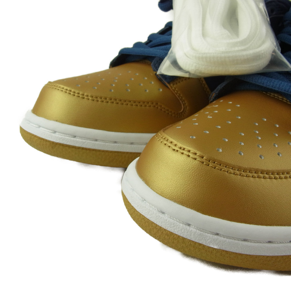 Supreme シュプリーム 19AW CK3480-700 SB DUNK LOW OG QS METALLIC GOLD ダンク ロー オリジナル クイックストライク ゴールド系 ネイビー系 28cm【新古品】【未使用】【中古】