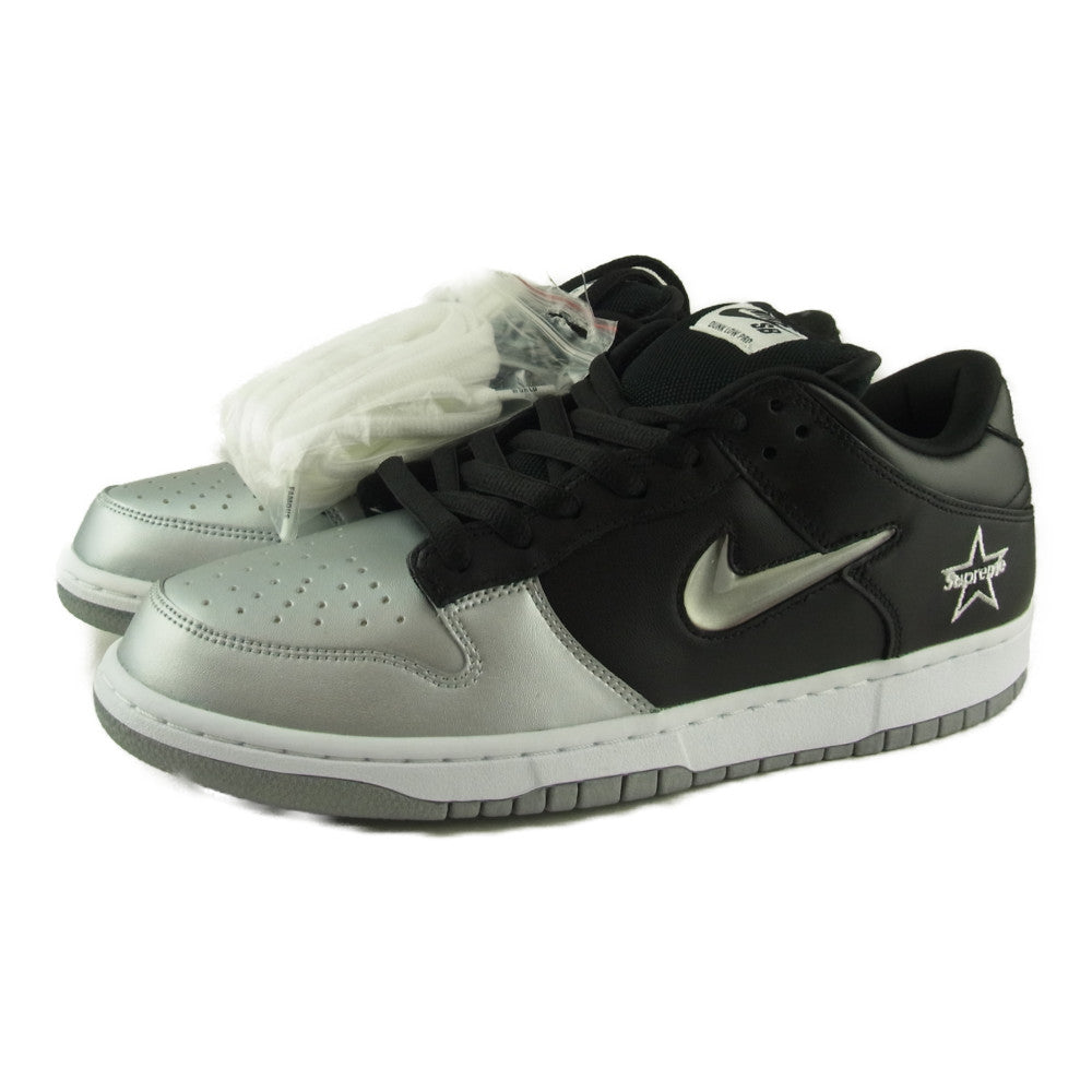 Supreme シュプリーム 19AW CK3480-001 SB DUNK LOW OG QS METALLIC SILVER ダンク ロー オリジナル クイックストライク ブラック系 シルバー系 28㎝【極上美品】【中古】