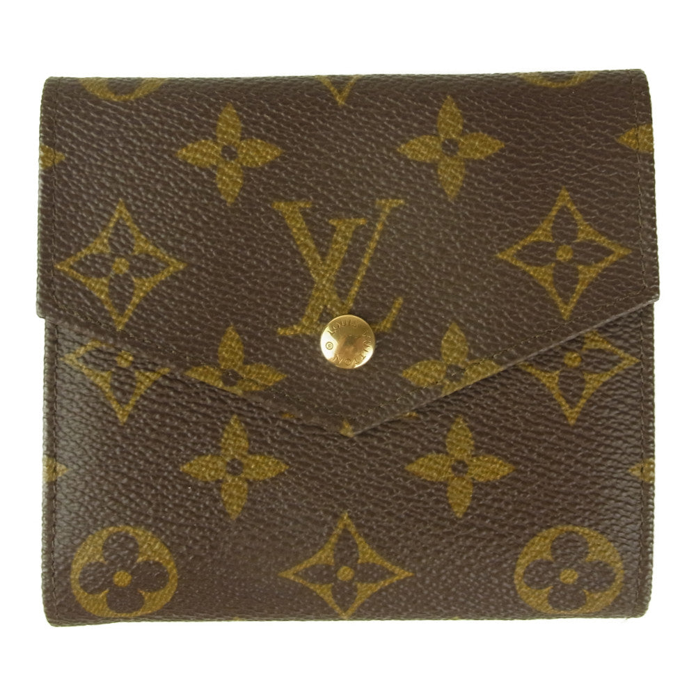 LOUIS VUITTON ルイ・ヴィトン M61660 モノグラム ポルトモネビエ カルトクレディ Wホック 財布 ブラウン系【中古】