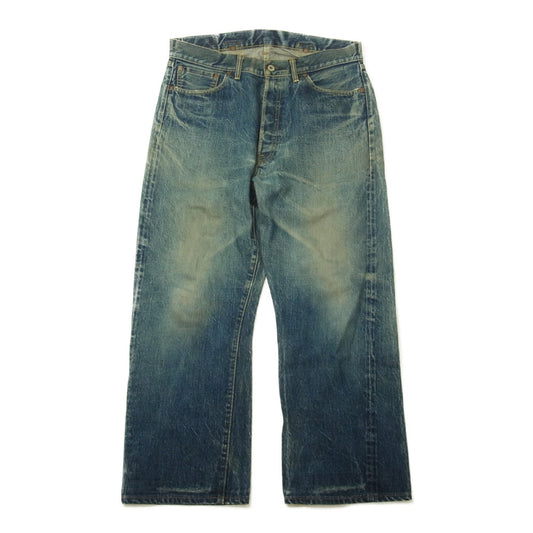 TENDERLOIN テンダーロイン T-RIDERS E ライダースE ボタン フライ シンチバック ダメージ デニム  インディゴブルー系 32【中古】