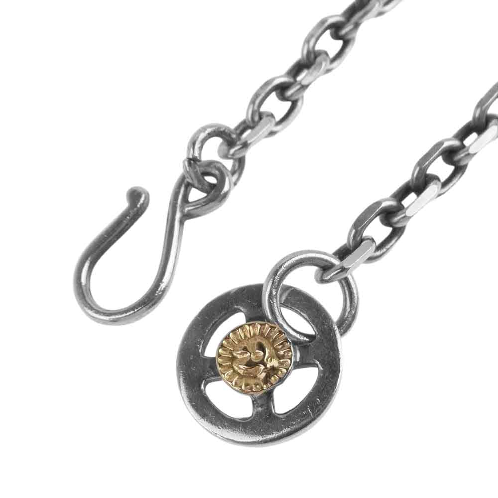 WINGROCK ウィングロック K18 メタル付き ホイール フック ネックレス シルバー系【中古】