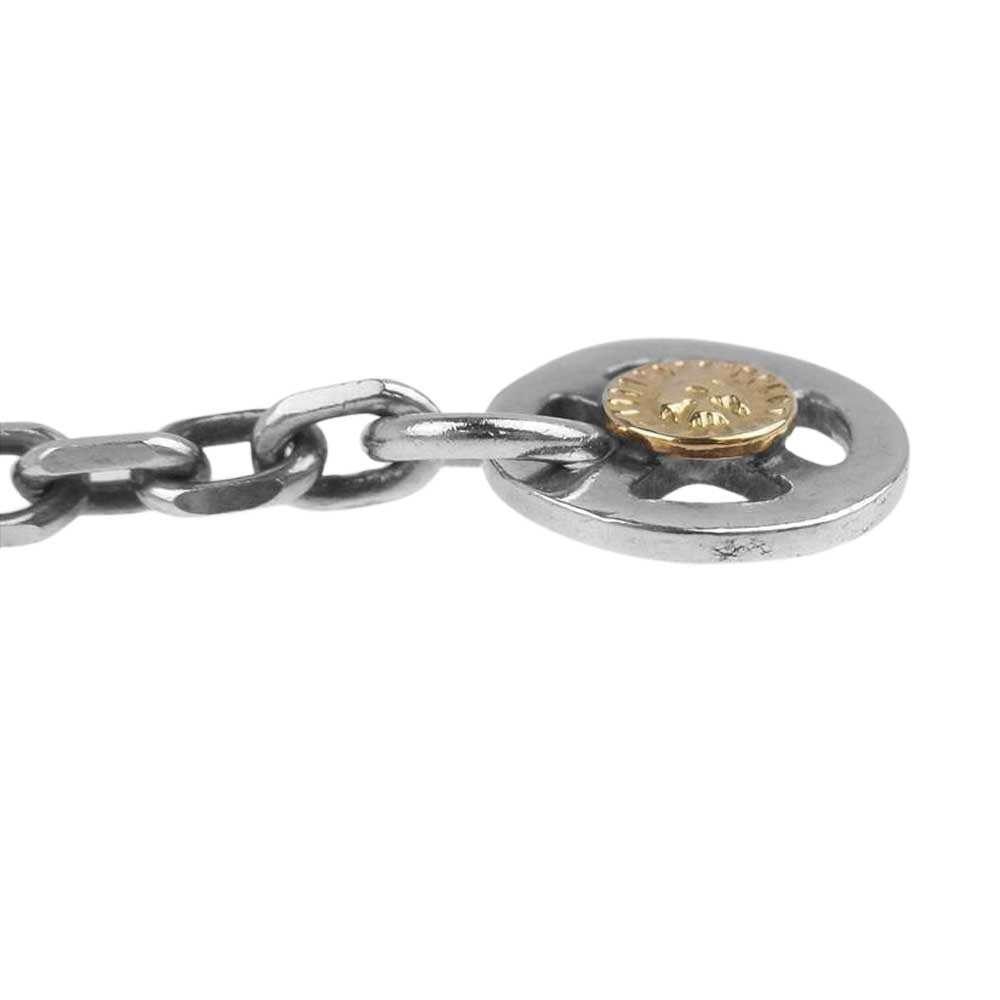 WINGROCK ウィングロック K18 メタル付き ホイール フック ネックレス シルバー系【中古】