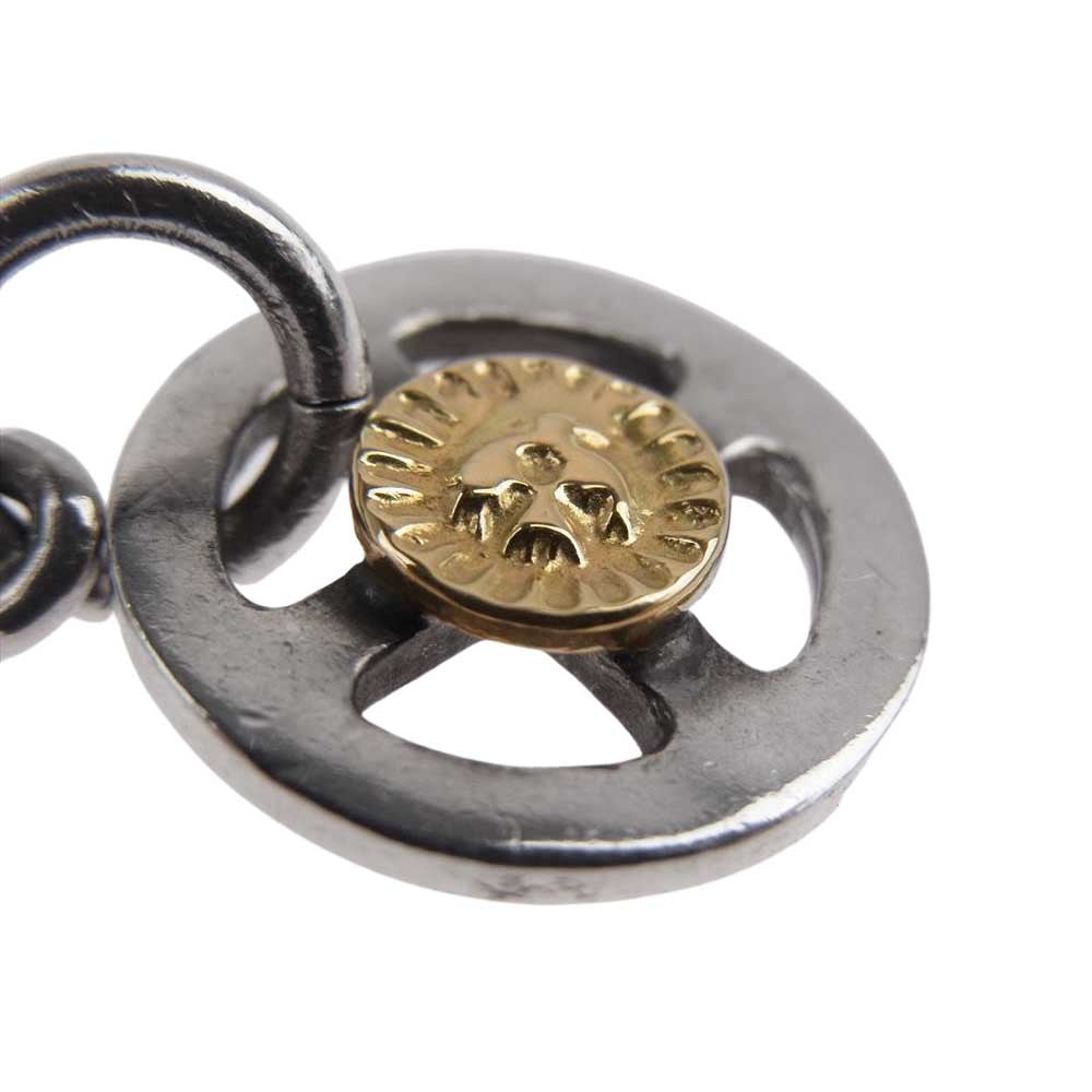 WINGROCK ウィングロック K18 メタル付き ホイール フック ネックレス シルバー系【中古】