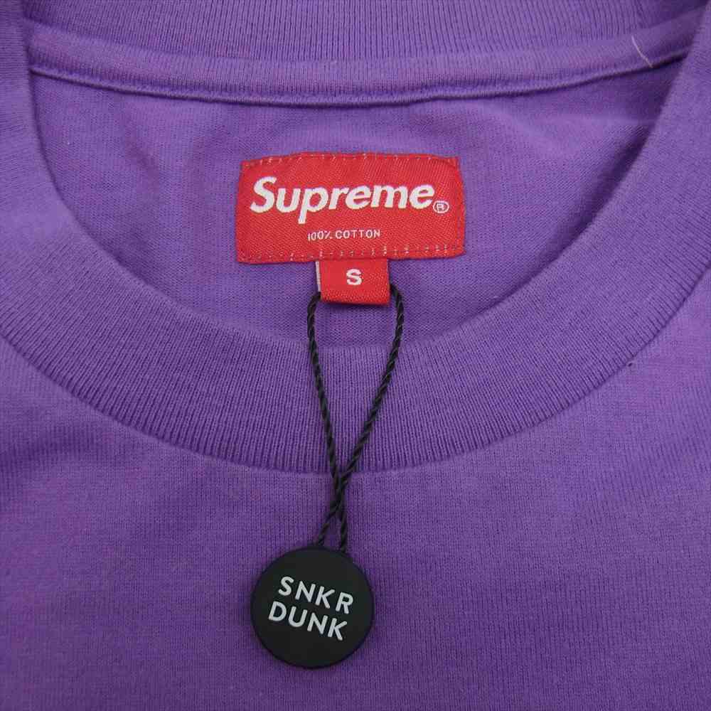 Supreme シュプリーム 21SS Paneled L/S Top ロングスリーブ Tシャツ カットソー パープル系 S【中古】