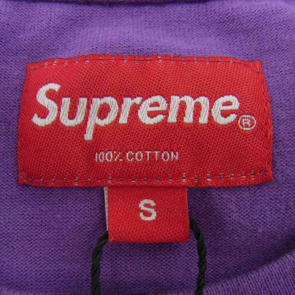 Supreme シュプリーム 21SS Paneled L/S Top ロングスリーブ Tシャツ カットソー パープル系 S【中古】