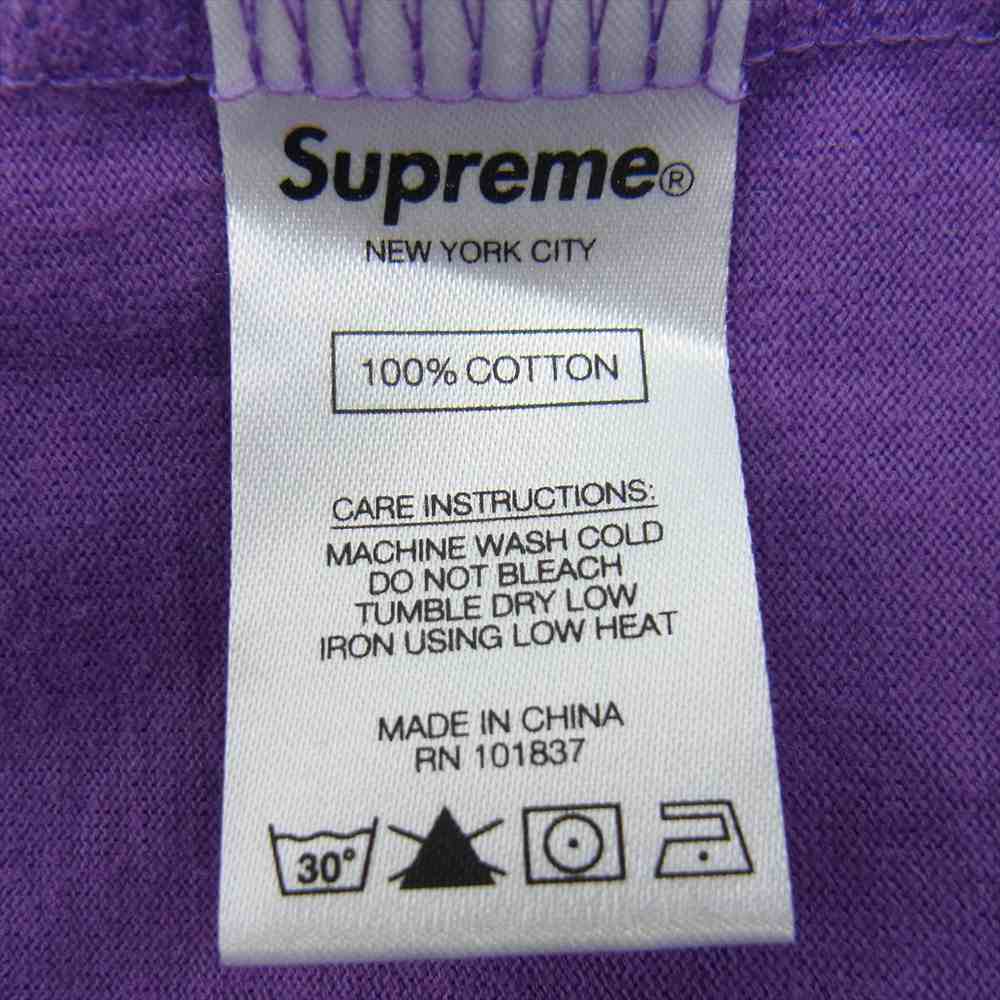 Supreme シュプリーム 21SS Paneled L/S Top ロングスリーブ Tシャツ カットソー パープル系 S【中古】