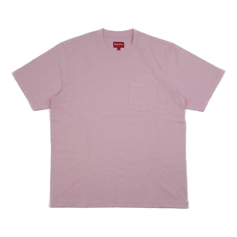 Supreme シュプリーム 19SS S/S POCKET TEE LIGHT PINK ポケット Tシャツ   ピンク系 S【中古】
