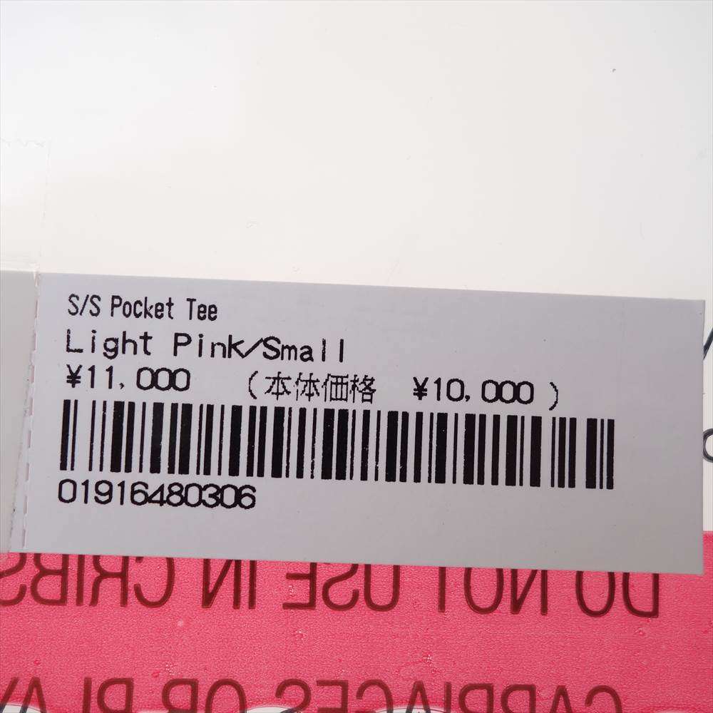Supreme シュプリーム 19SS S/S POCKET TEE LIGHT PINK ポケット Tシャツ   ピンク系 S【中古】