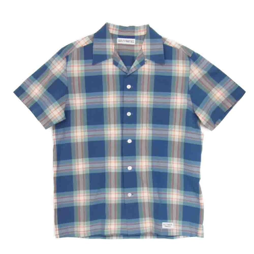 WACKO MARIA ワコマリア TESSITURA MONTI オープンカラー シャツ ブルー系 L【中古】