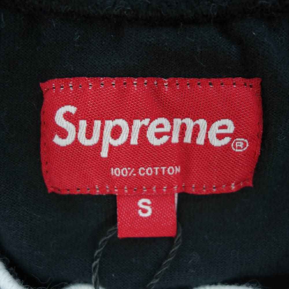 Supreme シュプリーム 21SS Old English Collar Logo L/S Top オールド イングリッシュ カラー ロゴ ロングスリーブ Tシャツ  ブラック系 S【中古】