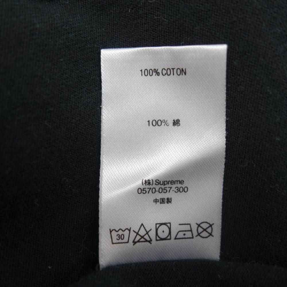 Supreme シュプリーム 21SS Old English Collar Logo L/S Top オールド イングリッシュ カラー ロゴ ロングスリーブ Tシャツ  ブラック系 S【中古】