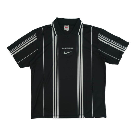 Supreme シュプリーム 20AW CW9698-010 × NIKE ナイキ JEWEL STRIPE SOCCER JERSEY サッカー ジャージ ゲーム シャツ ブラック系 S【極上美品】【中古】