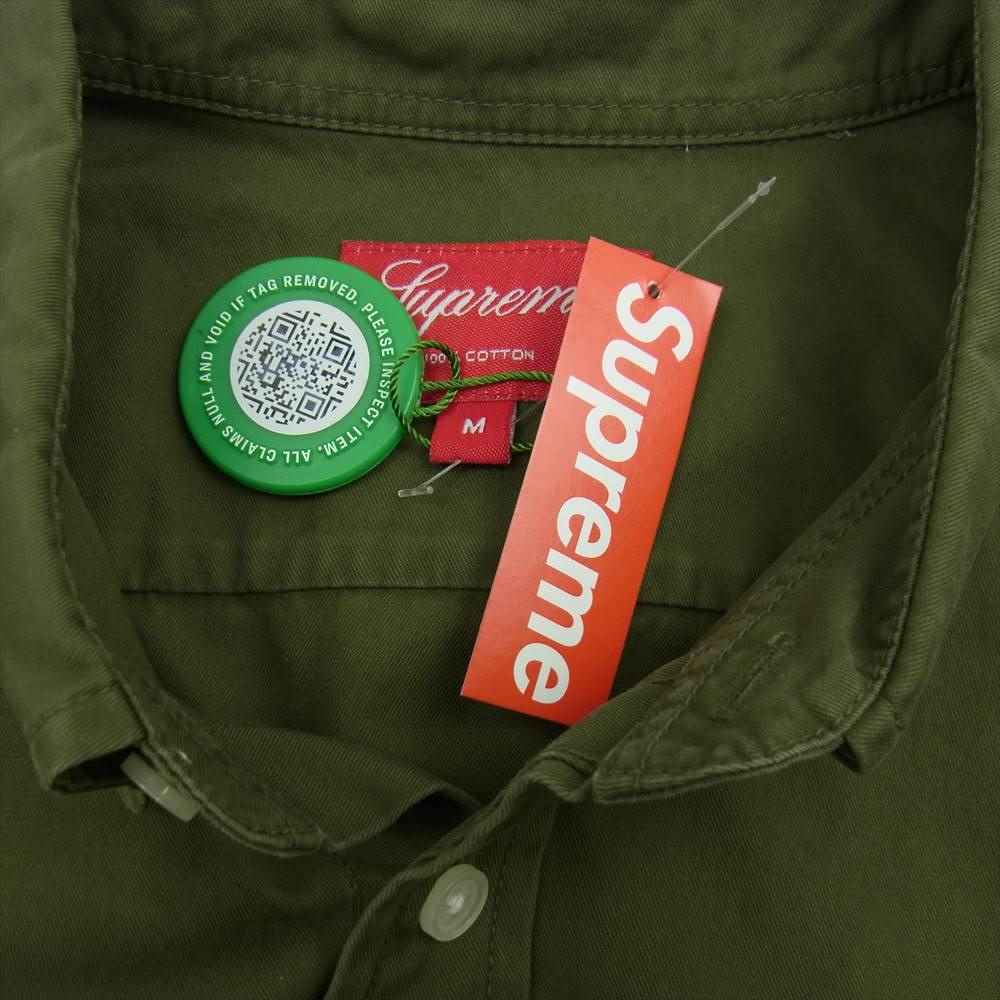 Supreme シュプリーム 21AW Small Box Twill Shirts Khaki スモール ボックス ツイル シャツ カーキ カーキ系 M【極上美品】【中古】