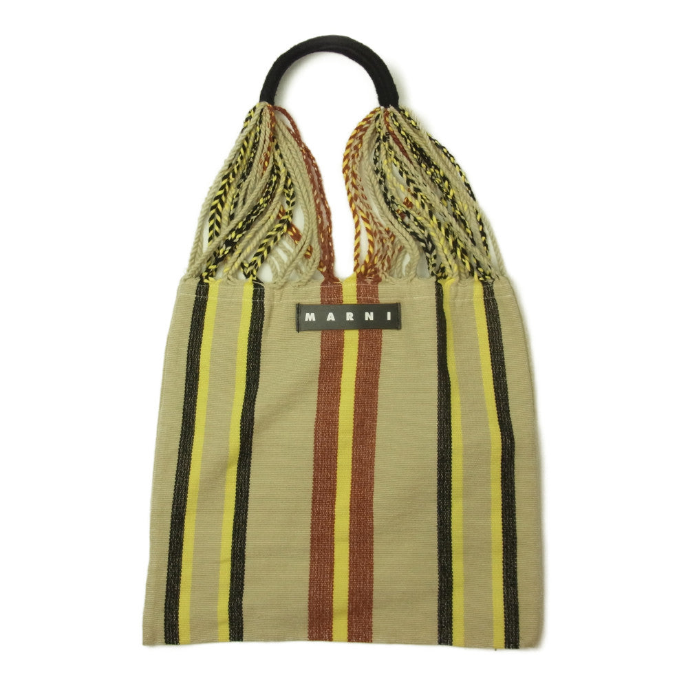 MARNI マルニ SHMH0009A0 フラワーカフェ ハンモック バッグ ベージュ系【中古】