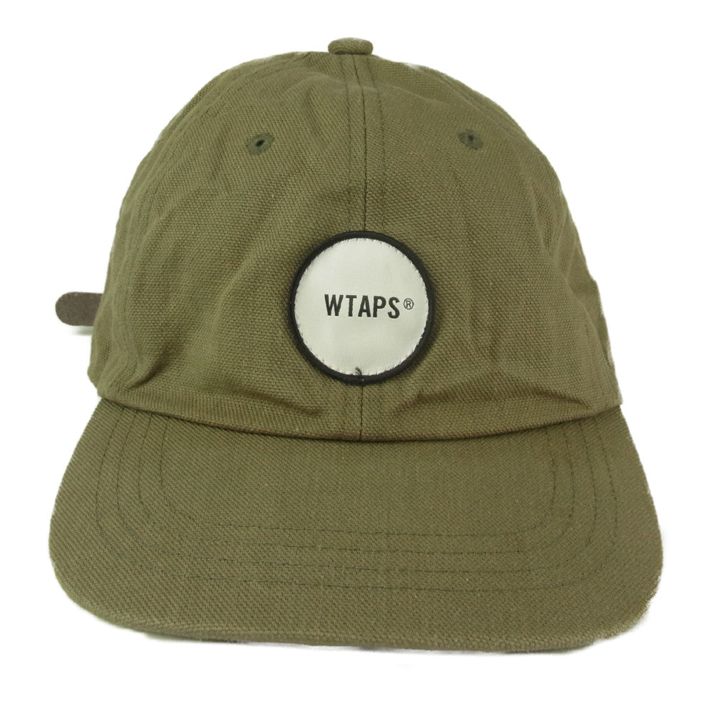 WTAPS ダブルタップス 20SS 201HCDT-HT03 T-6L 01 CAP. COTTON. OXFORD オックスフォード ロゴワッペン キャップ 帽子 カーキ系 F【中古】