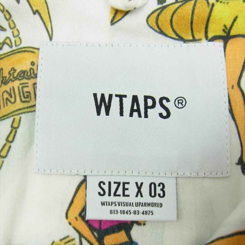 WTAPS ダブルタップス 20SS 201TQDT-SHM04 SLY SS オープンカラー 総柄 半袖 シャツ ホワイト系 X03【中古】
